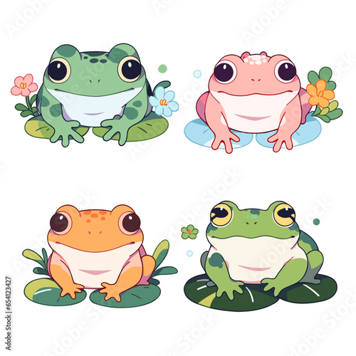 Cute Kawaii Frog Set