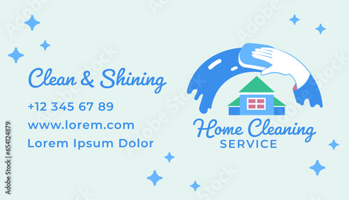 Clean and shining, service for home business card