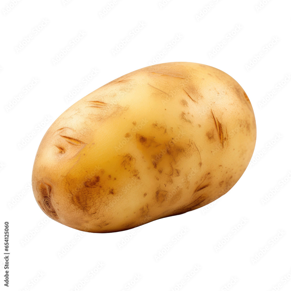 Potatoes isolated on transparent background.