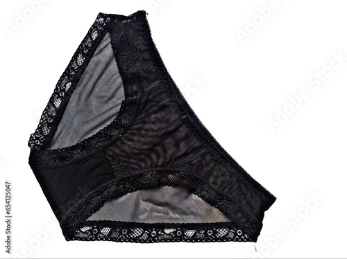 black lace panties isolated on white background © O hana