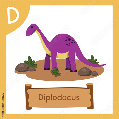 Illustrator of D for Dinosaur diplodocus