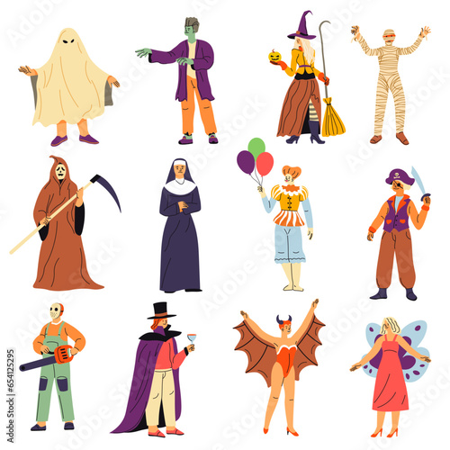 Halloween costumes and apparels party celebrate