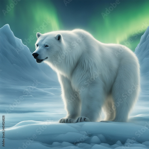 polar bear in the snow generative ai
