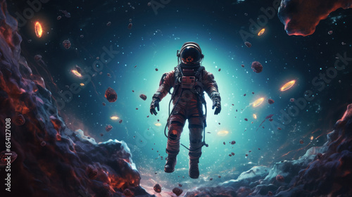 astronaut floating in space