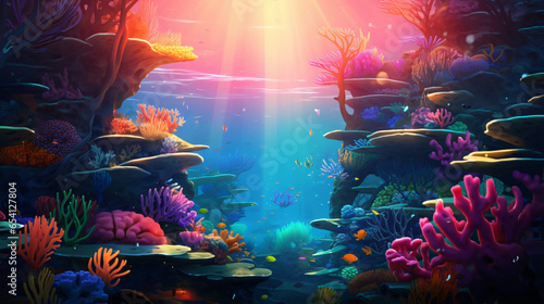 A colorful coral reef