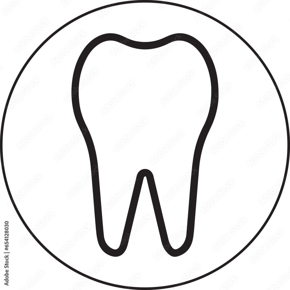 Tooth vector icon illustration on a white background Tooth vector icon illustration on a white background