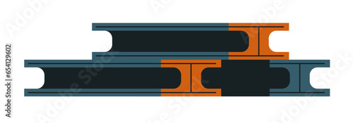 Metallurgy facility, ready metal production vector