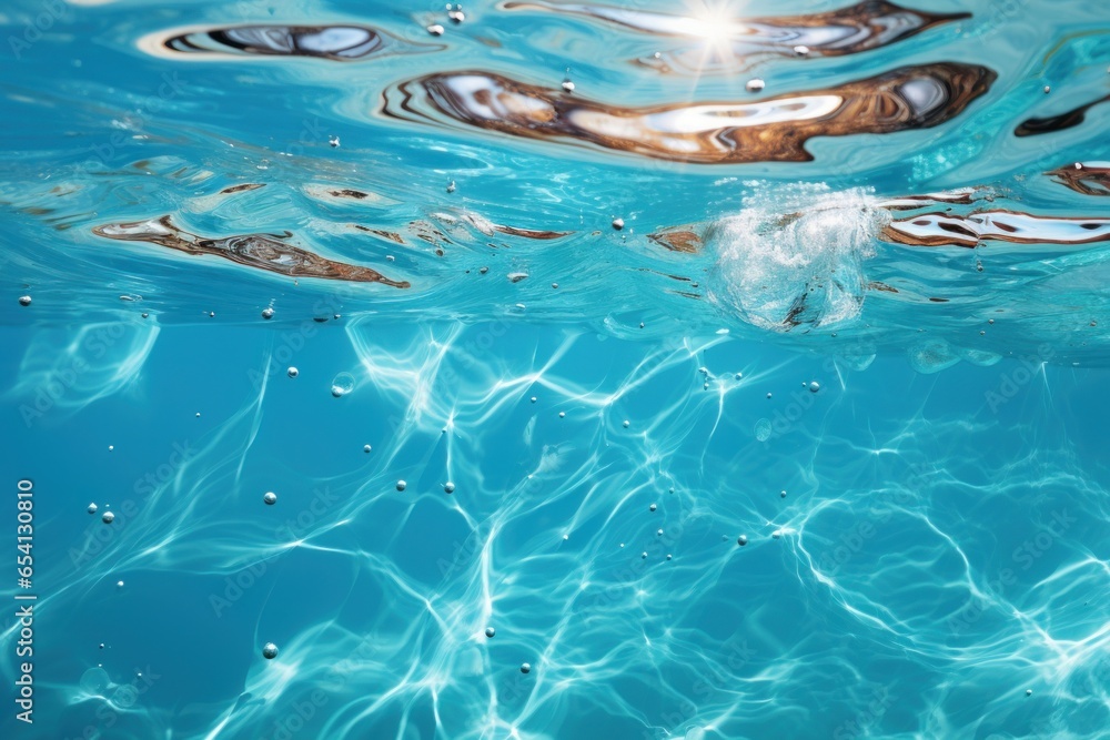 large swimming pool with blue waters and water ripple backgrounds