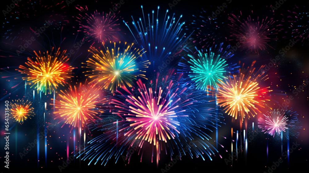 Fototapeta premium Vibrant Sparkler - New Year's Celebration Background