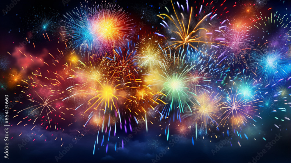 Fototapeta premium Vibrant Sparkler - New Year's Celebration Background