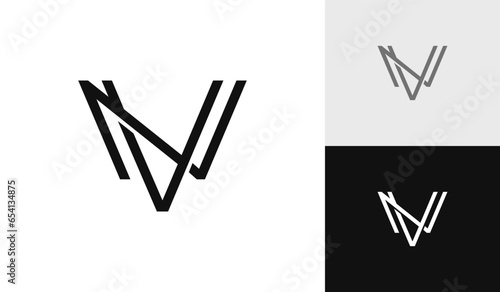 Letter VN initial monogram logo design