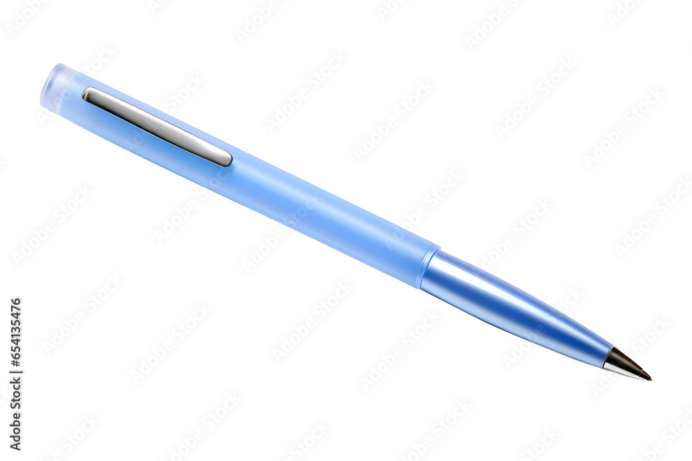 Blue Pen Isolated On a Transparent Background, Generative AI Blue Pen Isolated On a Transparent Background, Generative AI
