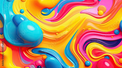 Abstract background with bright colors and fluid shapes 