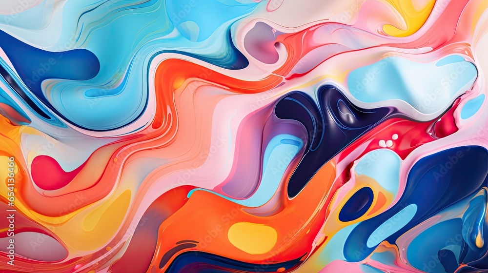 Abstract background with bright colors and fluid shapes 