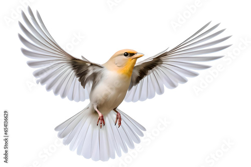 Cute Vivid Flying Bird Isolated On Transparent Background, Generative AI