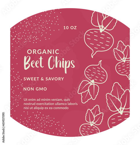 Organic beet chips, sweet and savory, non gmo