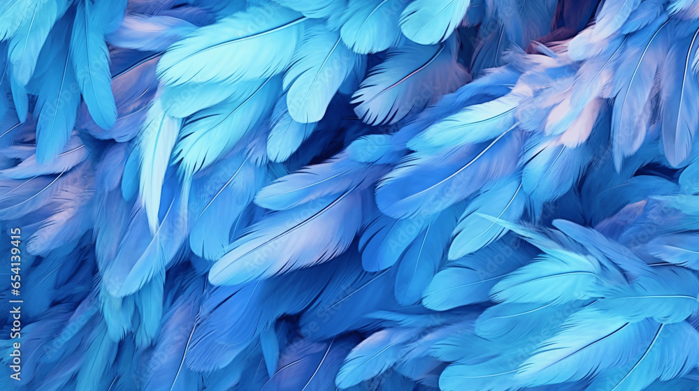 Blue feathers wallpaper, a serene and elegant wall decor choice Blue feathers wallpaper, a serene and elegant wall decor choice
