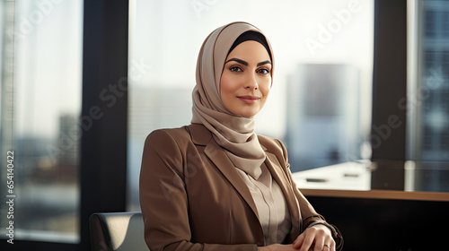 Portrait of a mushlim businesswoman photo