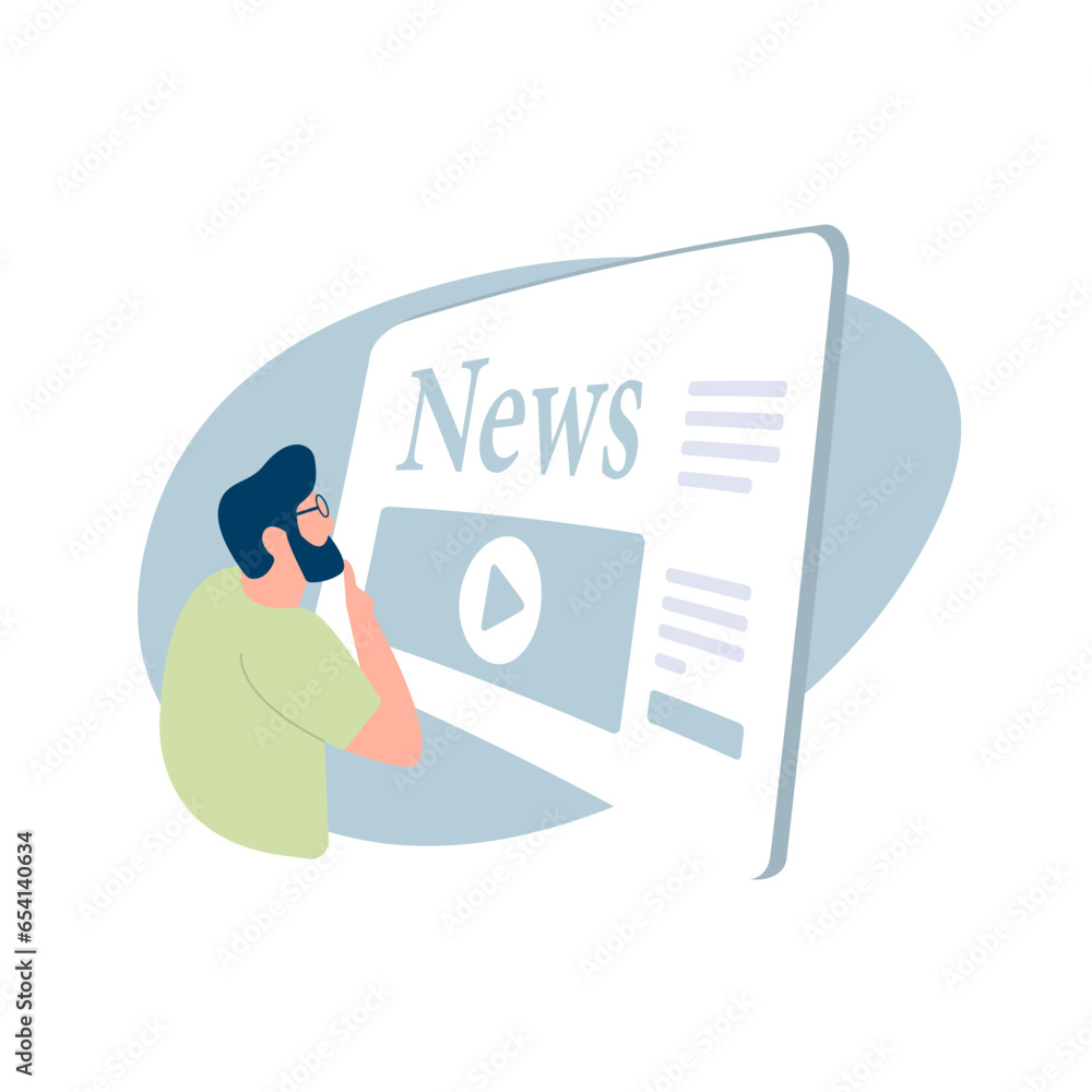 Obraz na plátně Online News Reading concept