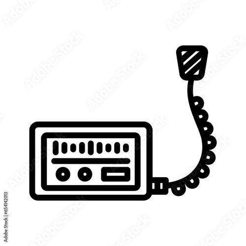 Black line icon for Vhf radios photo