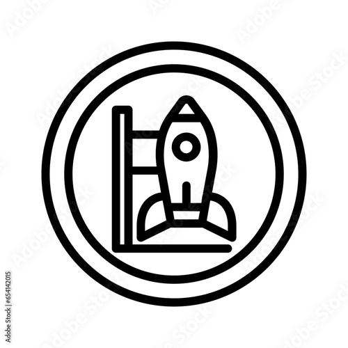 Black line icon for Launchpad