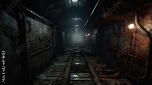 Scary game, computer gameplay, screen underground photo