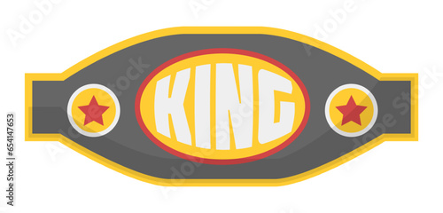 Boxing belt for winner of championship, vector