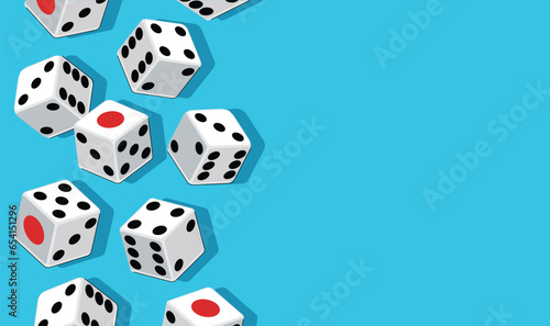 Gambling Dices background. vector illustration