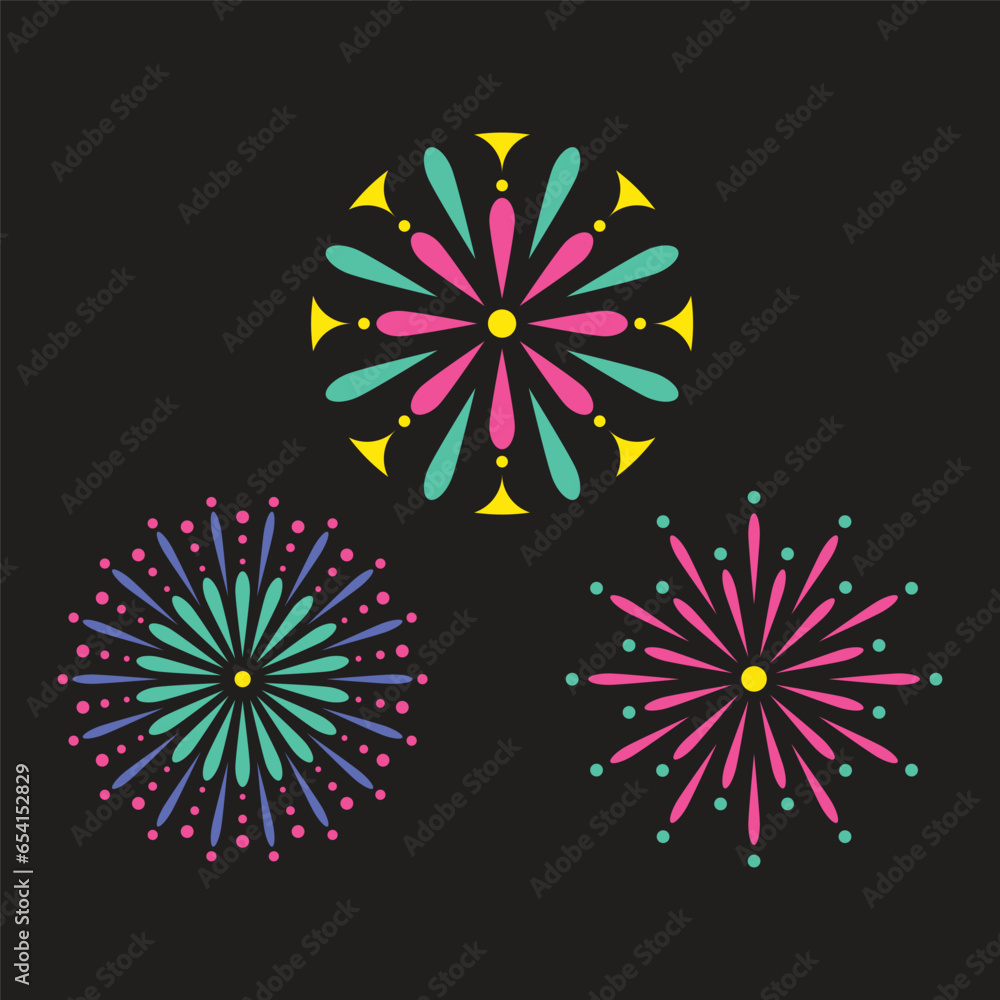 Simple firework vector illustration