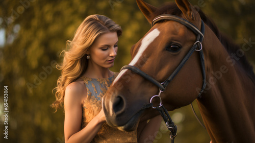 The elegance of a woman and her horse shines through, graceful and timeless