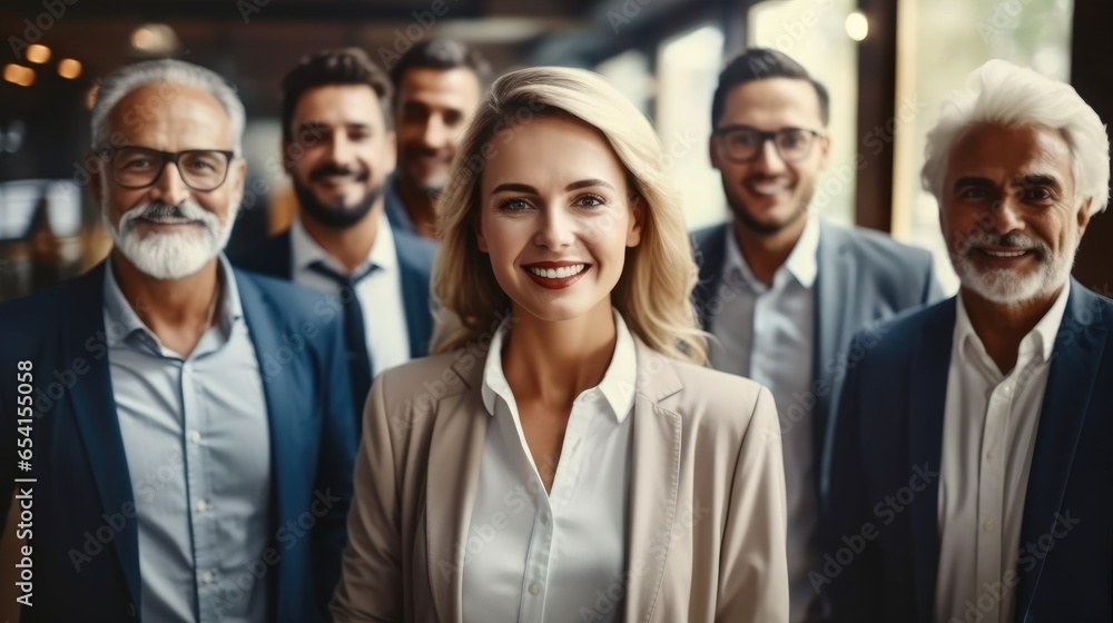 Team of Professionals, Diverse Business People Smiling with Confidence at workplace. Team of Professionals, Diverse Business People Smiling with Confidence at workplace.