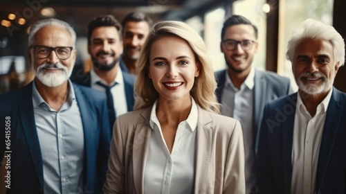 Team of Professionals, Diverse Business People Smiling with Confidence at workplace.