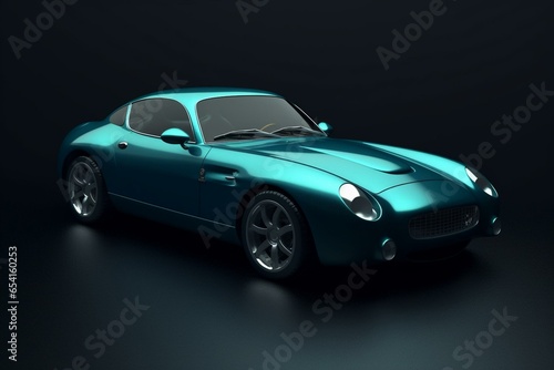 Studio-rendered 3D image of a nondescript car. Generative AI © Isolde