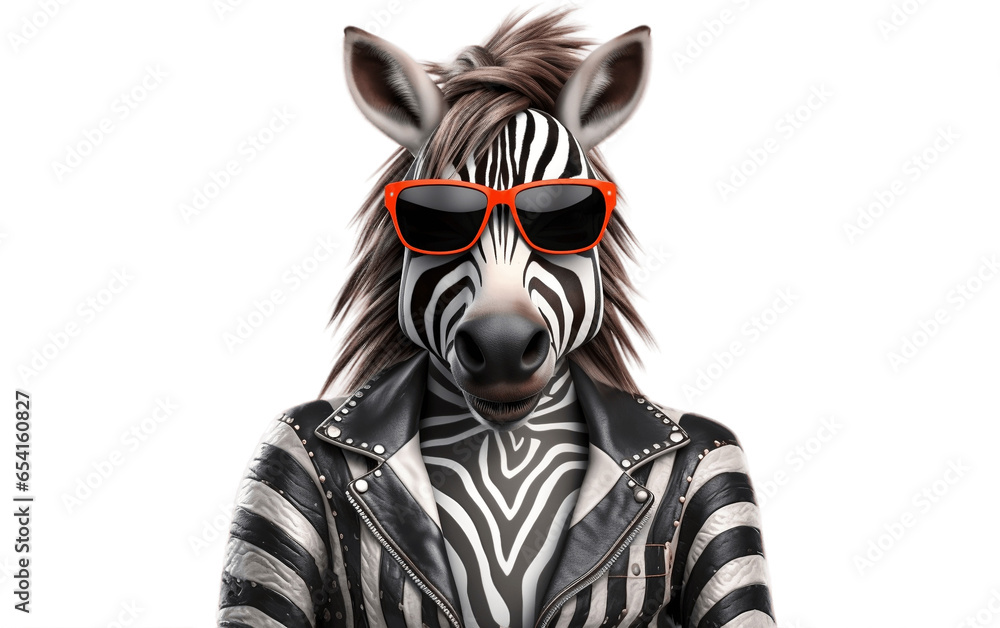 Zany Zebra A 3D Rockstar Cartoon