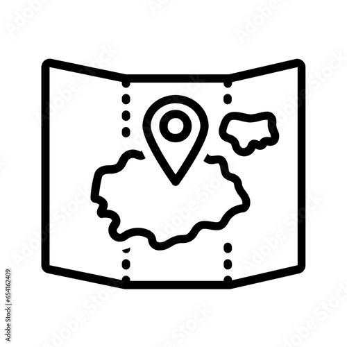 Black line icon for Territory