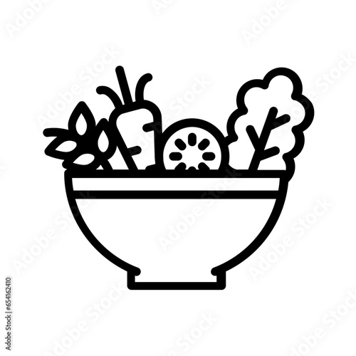 Black line icon for Vegan