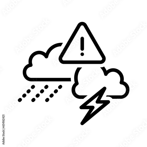 Black line icon for Bad weather