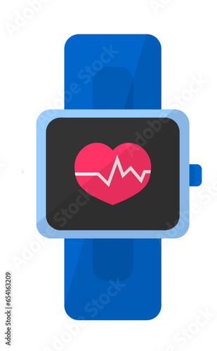 Smartwatch showing pulse and heart beat counts