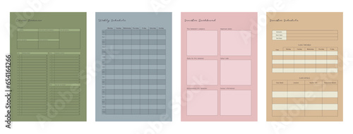 (Spring) Semester Planner, course overview, weekly schedule planner. 