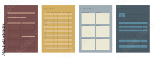 (Winter) Semester Planner, course overview, weekly schedule planner. 