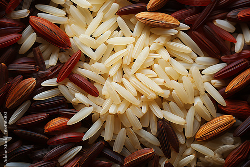 Generative AI - Texture of different rice seeds