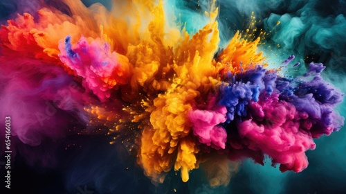explosion of colored powder © somchai20162516