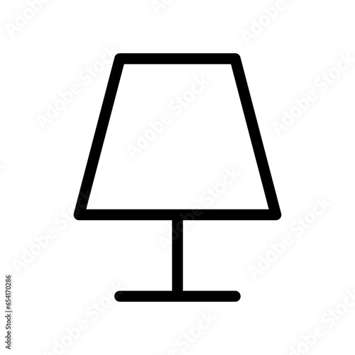 Desk lamp line icon. Table lamp in png. Lamp sign in line.