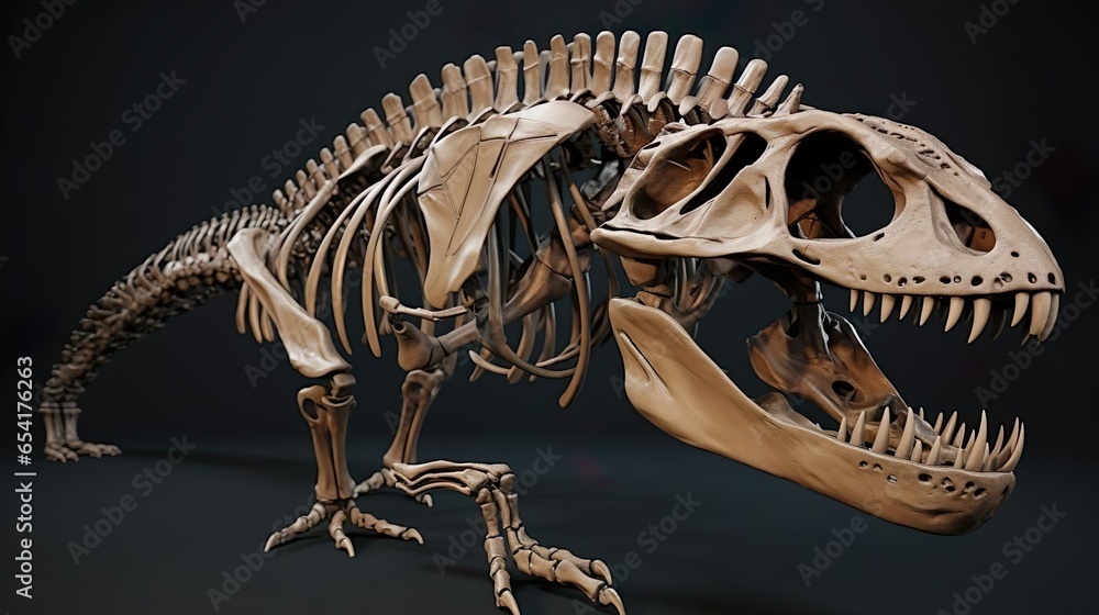 T-Rex skeleton - obrazy, fototapety, plakaty 