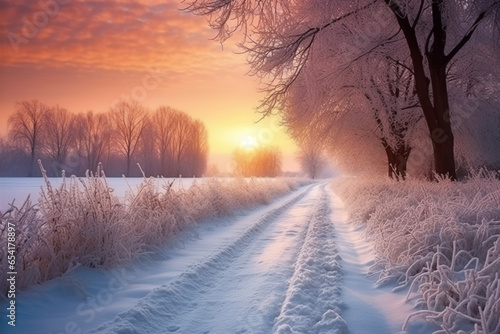 sunset in winter © Green