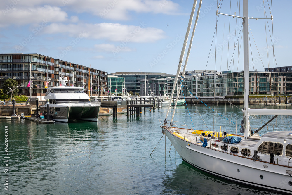 Viaduct harbour apartments, restaurants and eateries, Auckland, New Zealand