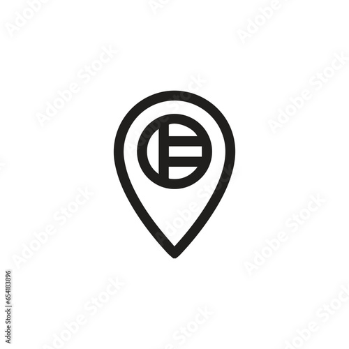 United Arab location icon vector. Linear style sign for mobile concept and web design. United Arab location symbol illustration. Pixel vector graphics - Vector.	

