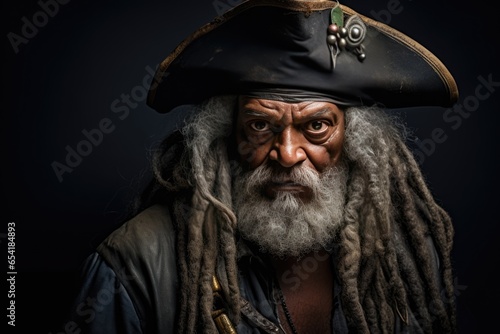 Oldfashioned Caribbean Pirate In Studio Isolation