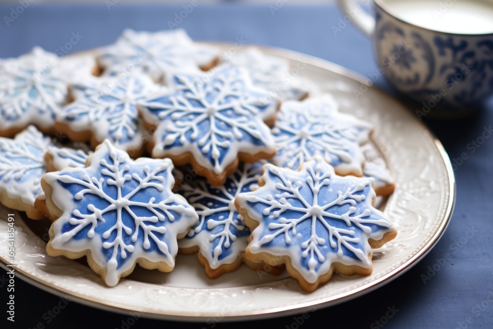 frosted hanukkah cookies on a white ceramic plate frosted hanukkah cookies on a white ceramic plate