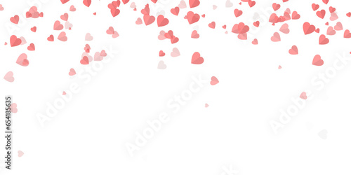 Heart confetti illustration for Valentin day  Mother Day or wedding. Background with symbol of love petal